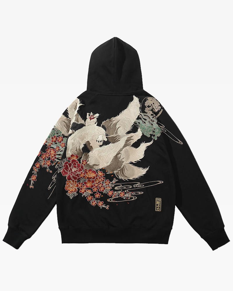 Embroidered best sale japanese hoodie