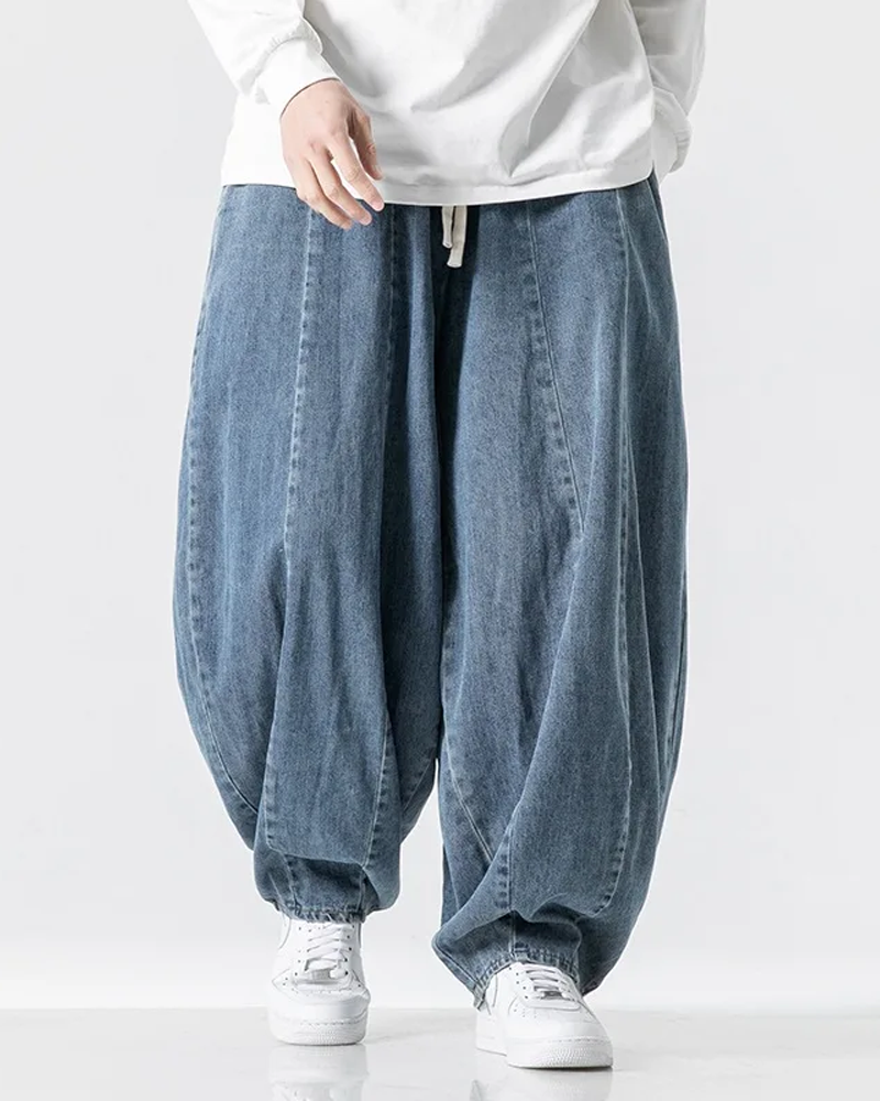 Denim Harem Pants