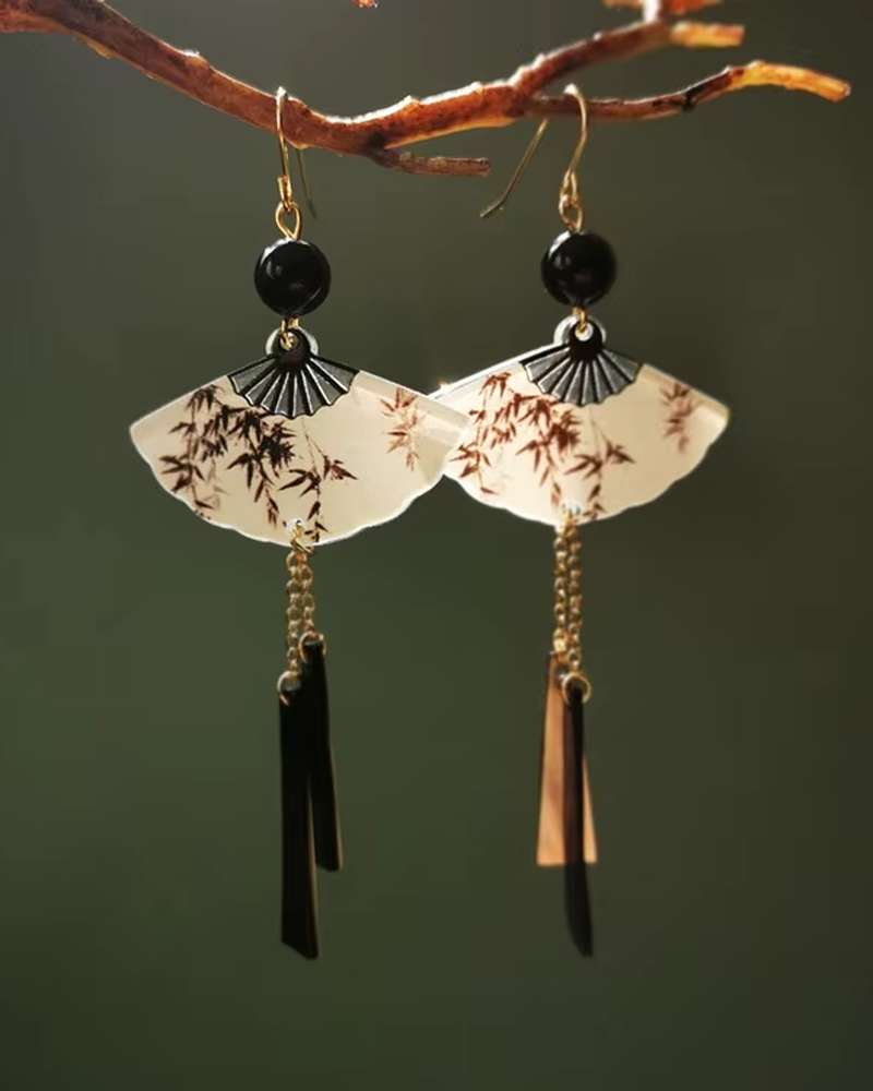 Japanese Fan Earrings