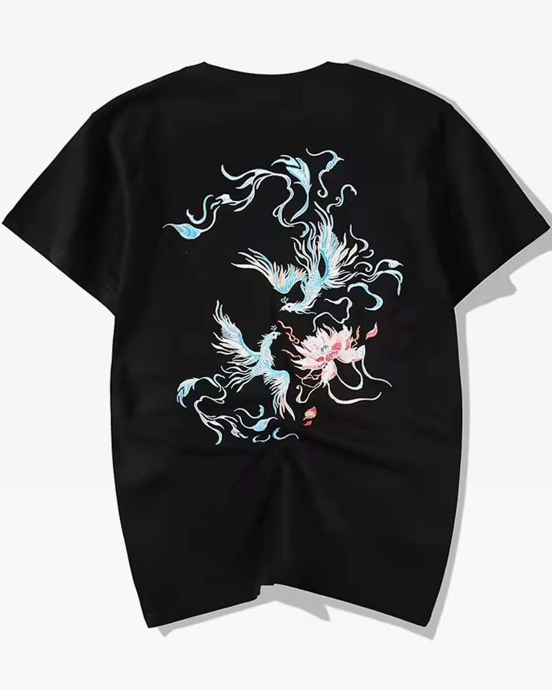 Phoenix Embroidered T Shirt