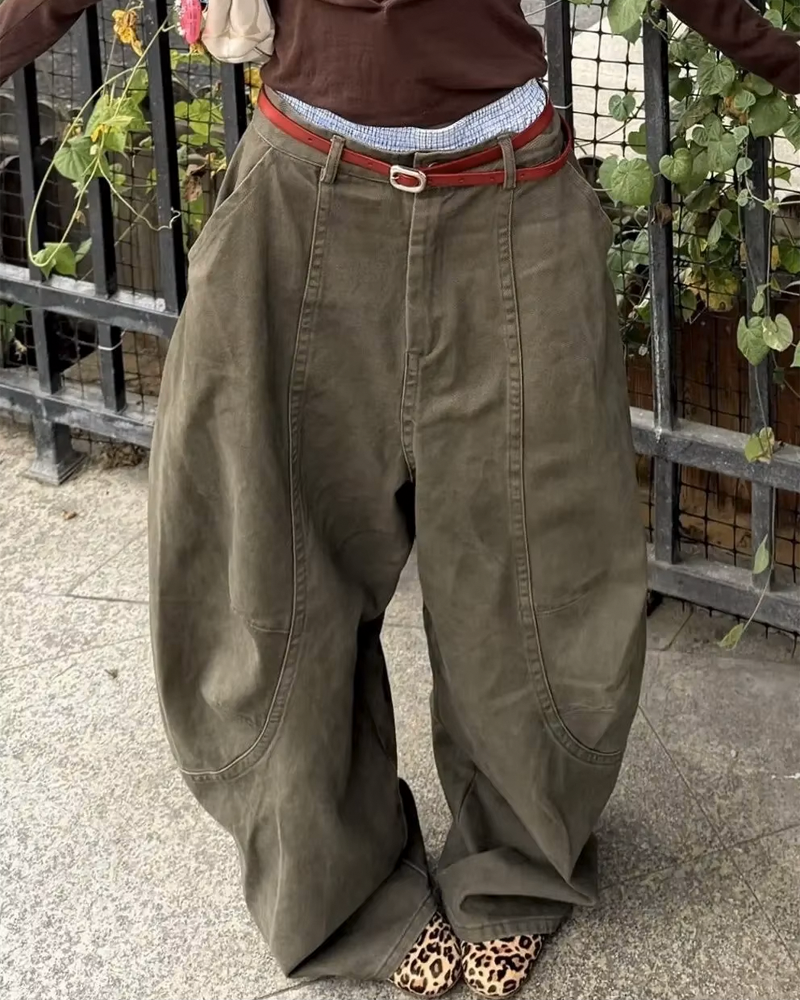 Baggy Khaki Pants Womens