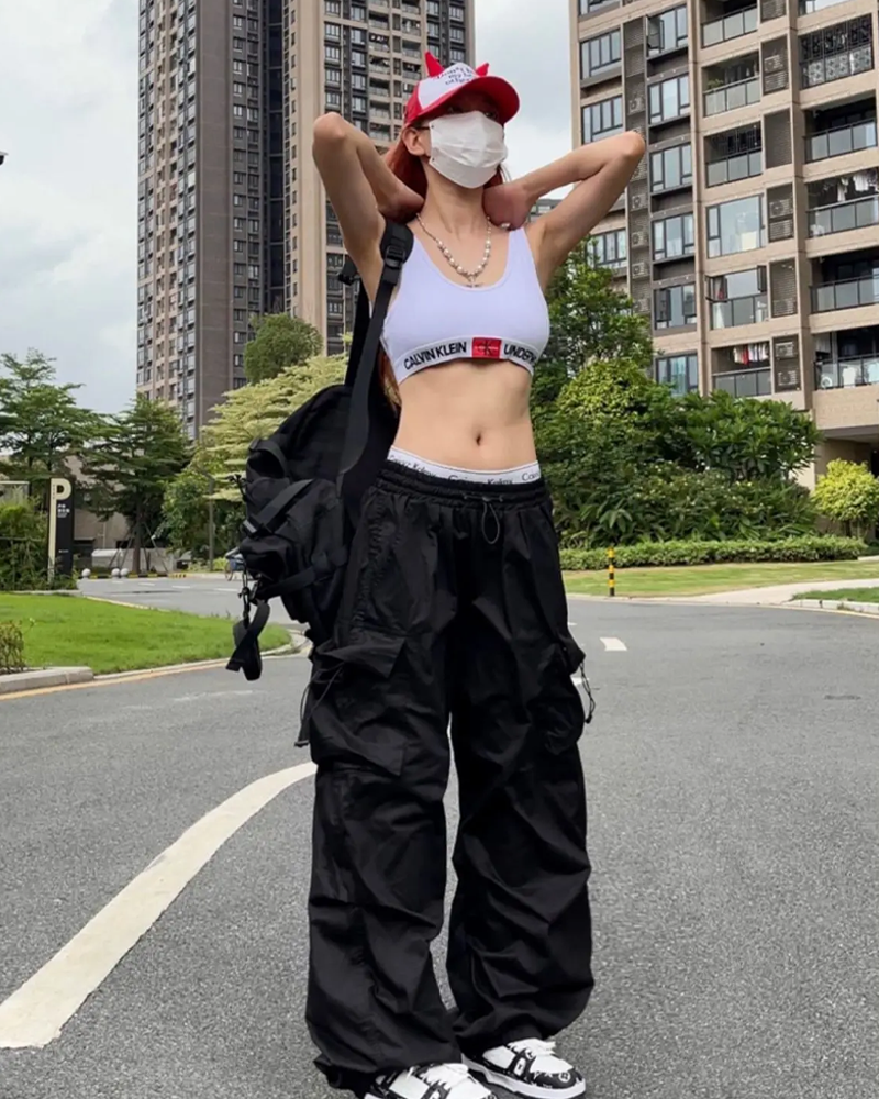 Black Parachute Pants