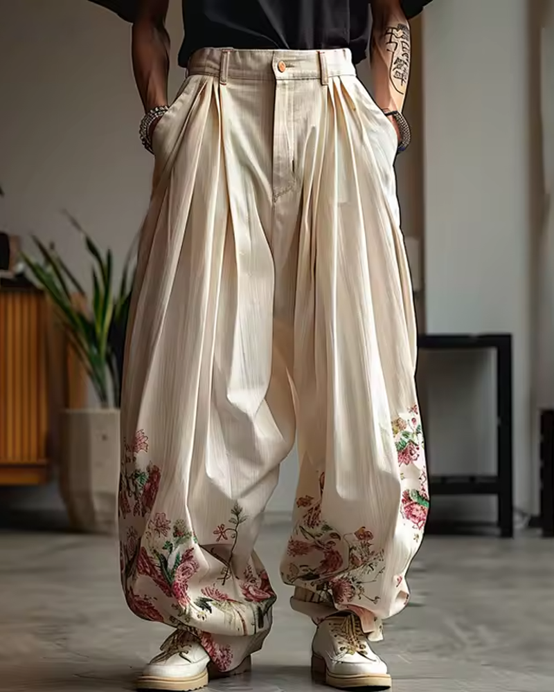 Floral Wide Leg Pants