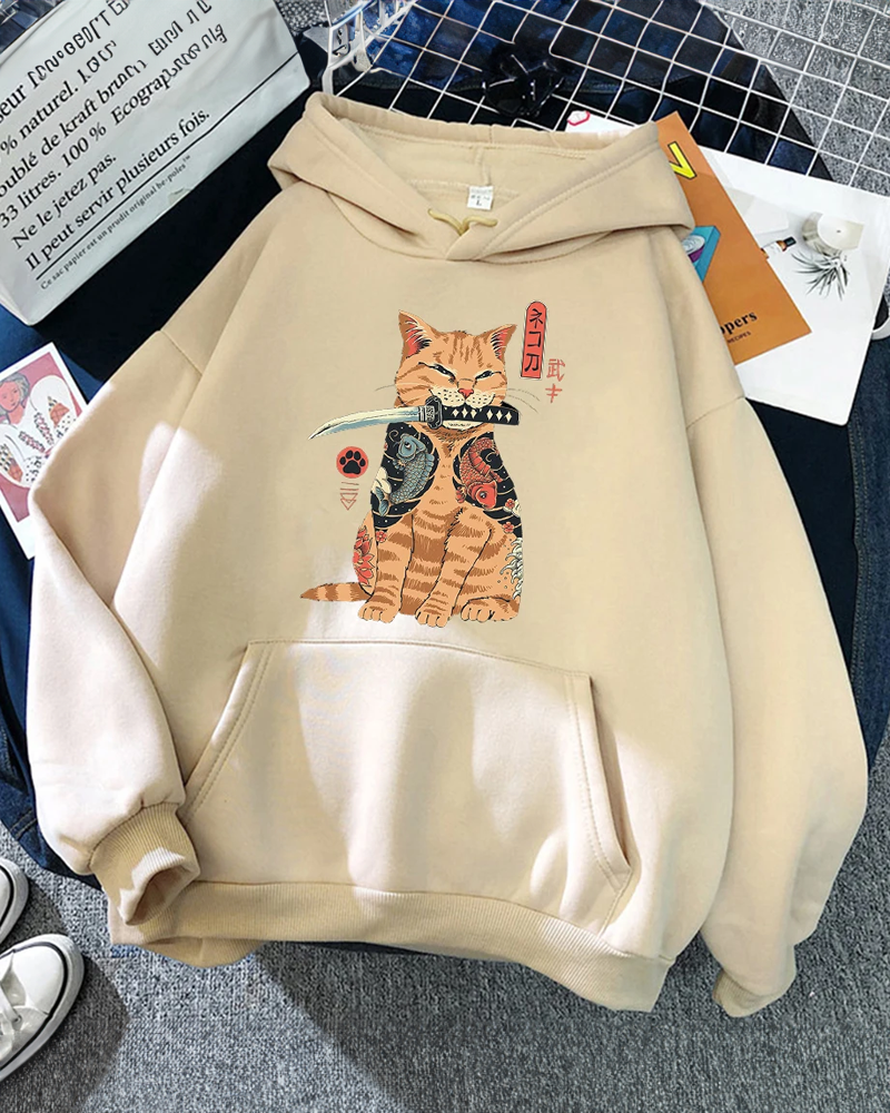 Samurai Cat Hoodie