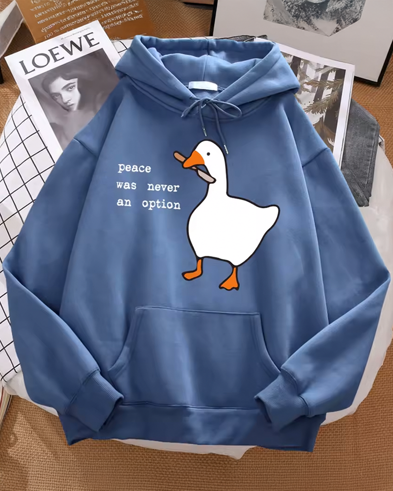 Peace Was Never An Option Goose Hoodie