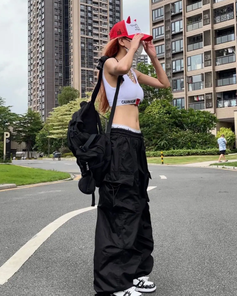 Black Parachute Pants