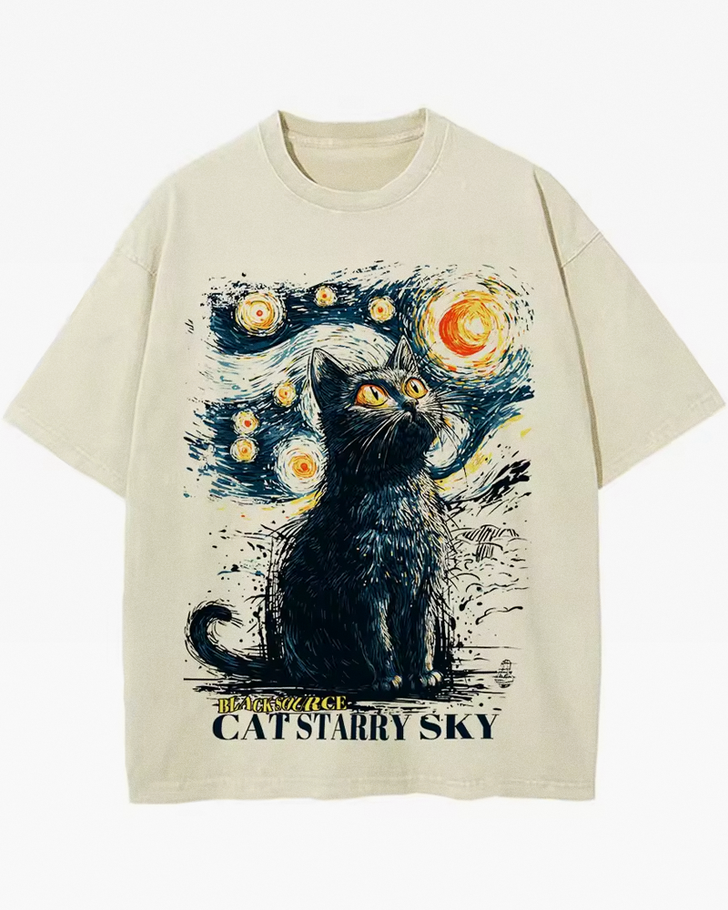 Starry Night Cat Shirt