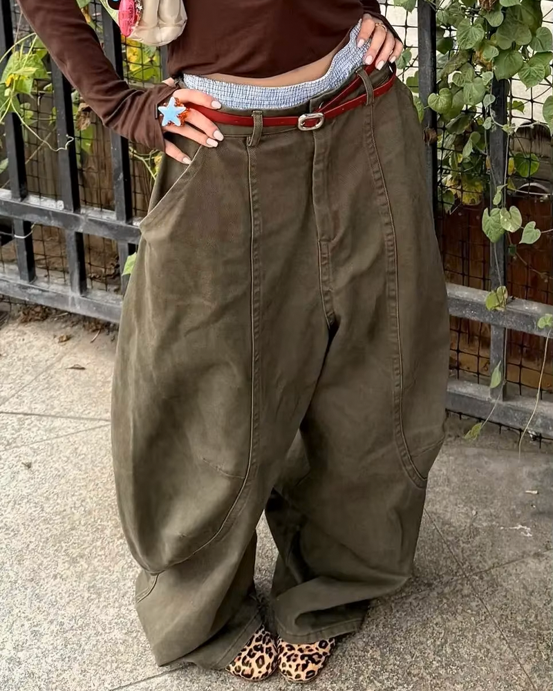 Baggy Khaki Pants Womens