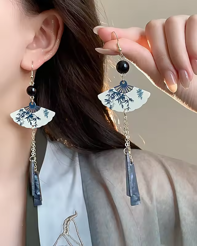Japanese Fan Earrings