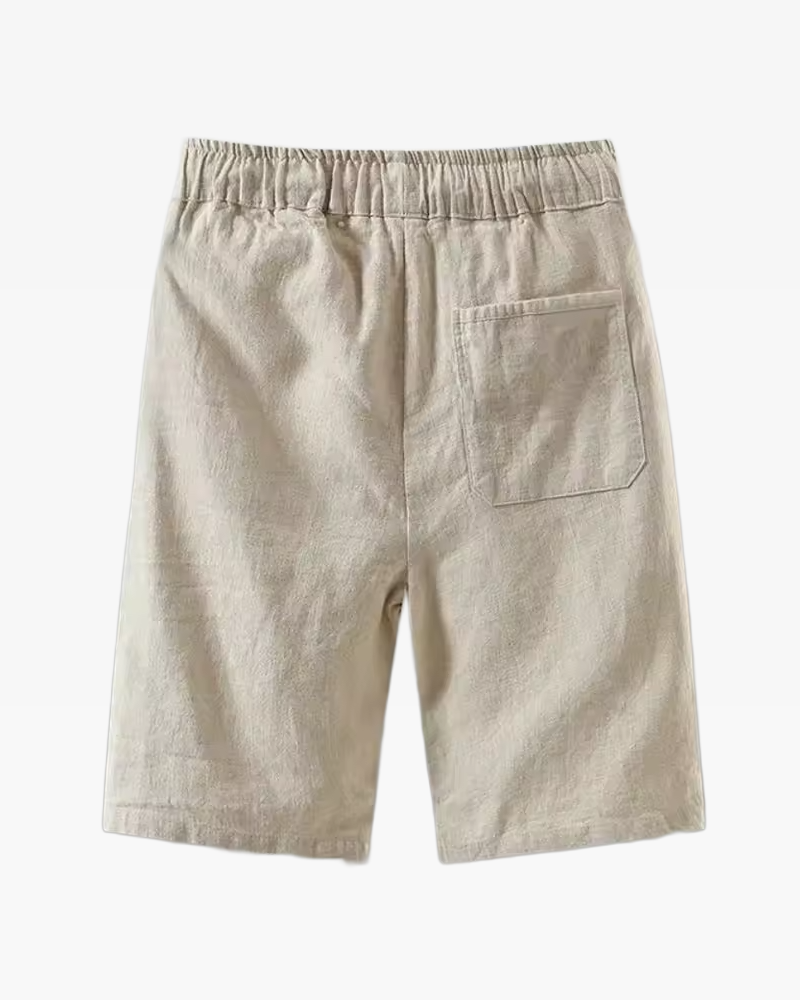 Beige Linen Shorts