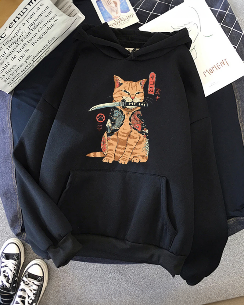Samurai Cat Hoodie