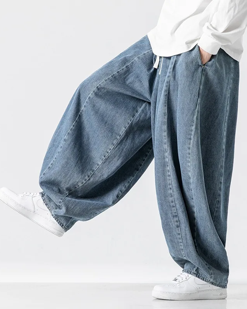 Denim Harem Pants