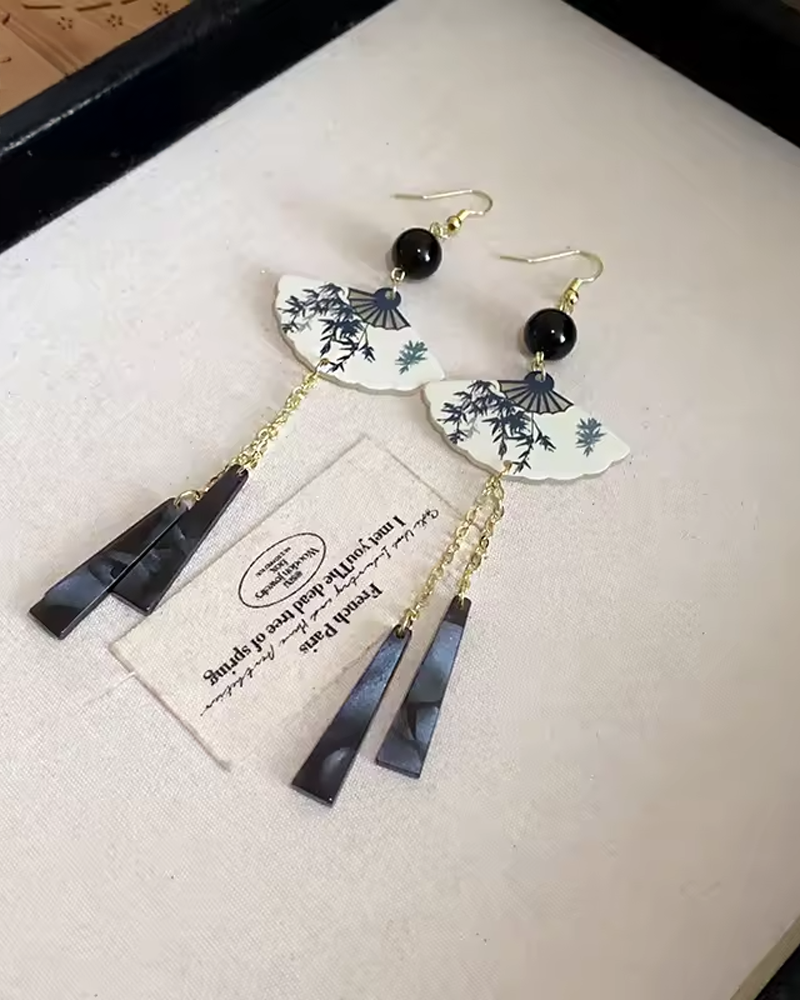 Japanese Fan Earrings