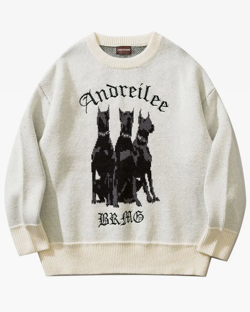 Doberman Print Sweater
