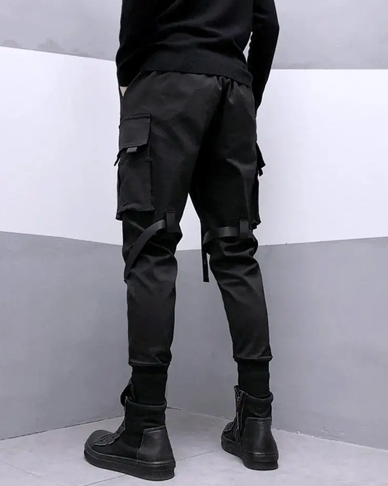 Black Pants With Straps