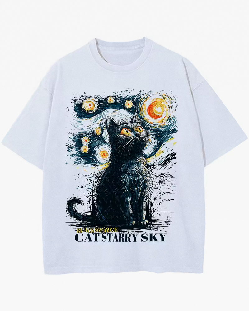 Starry Night Cat Shirt