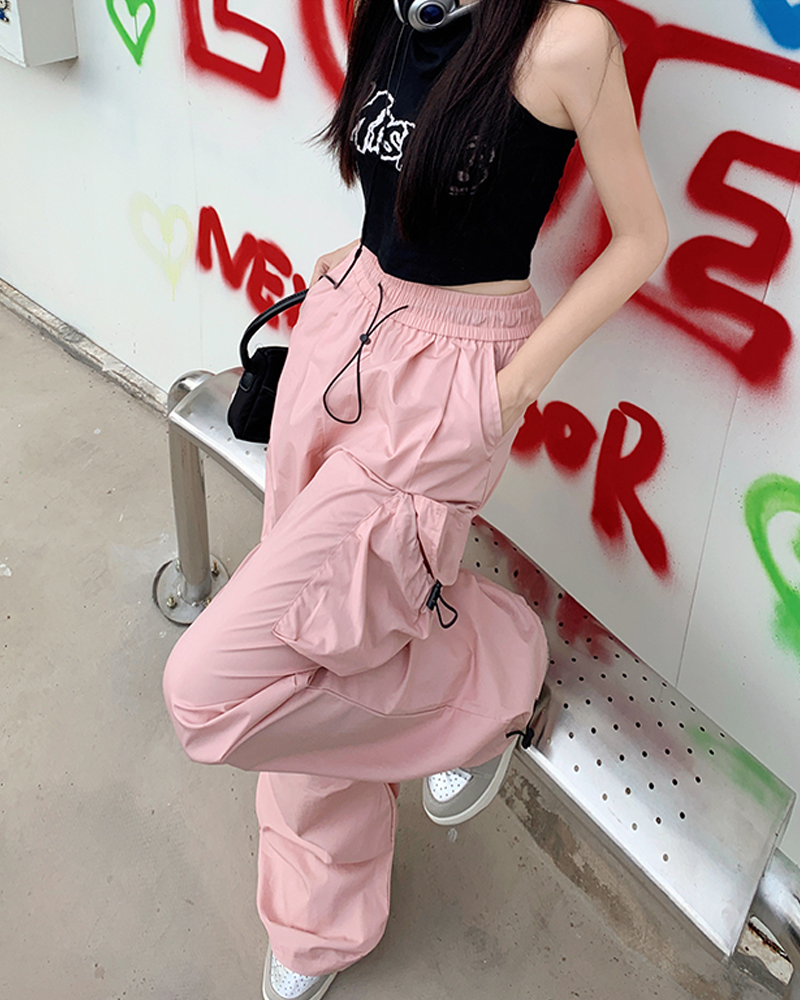 Pink Parachute Pants