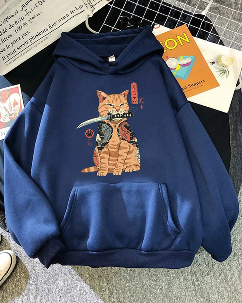 Samurai Cat Hoodie