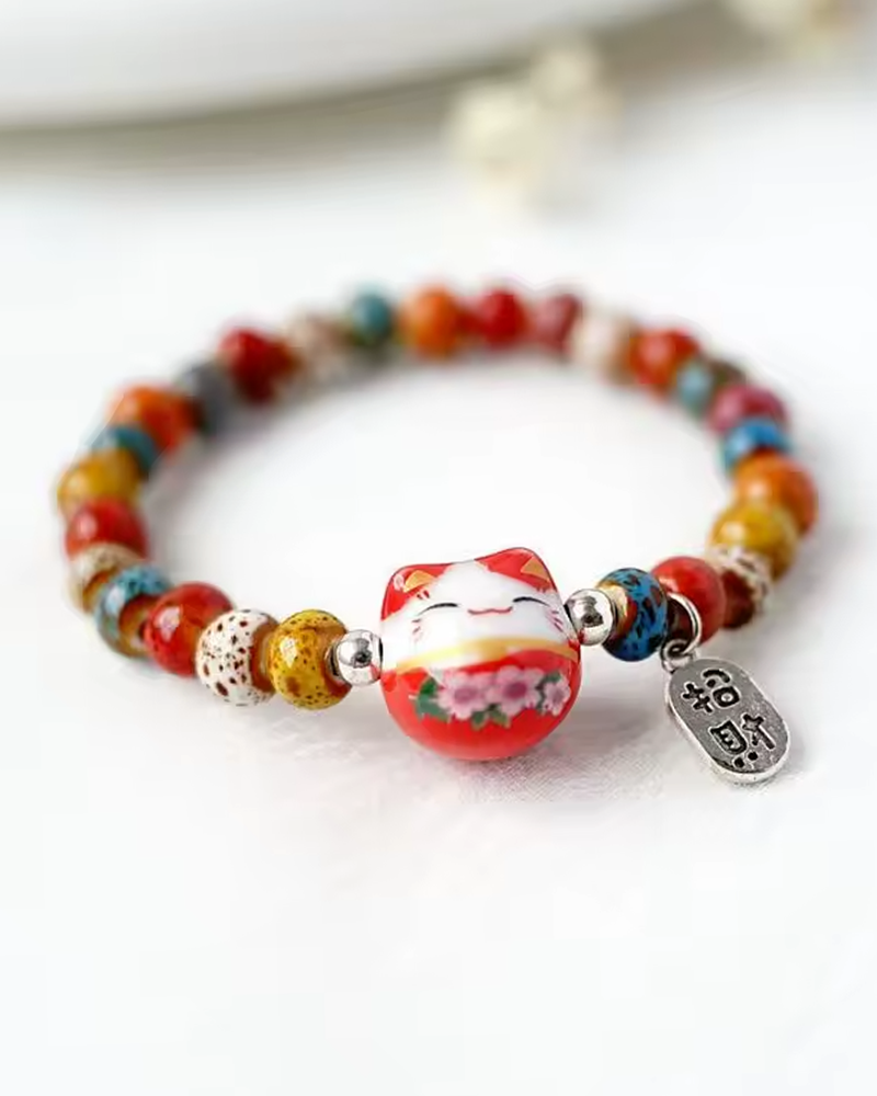 Japanese Lucky Cat Bracelet