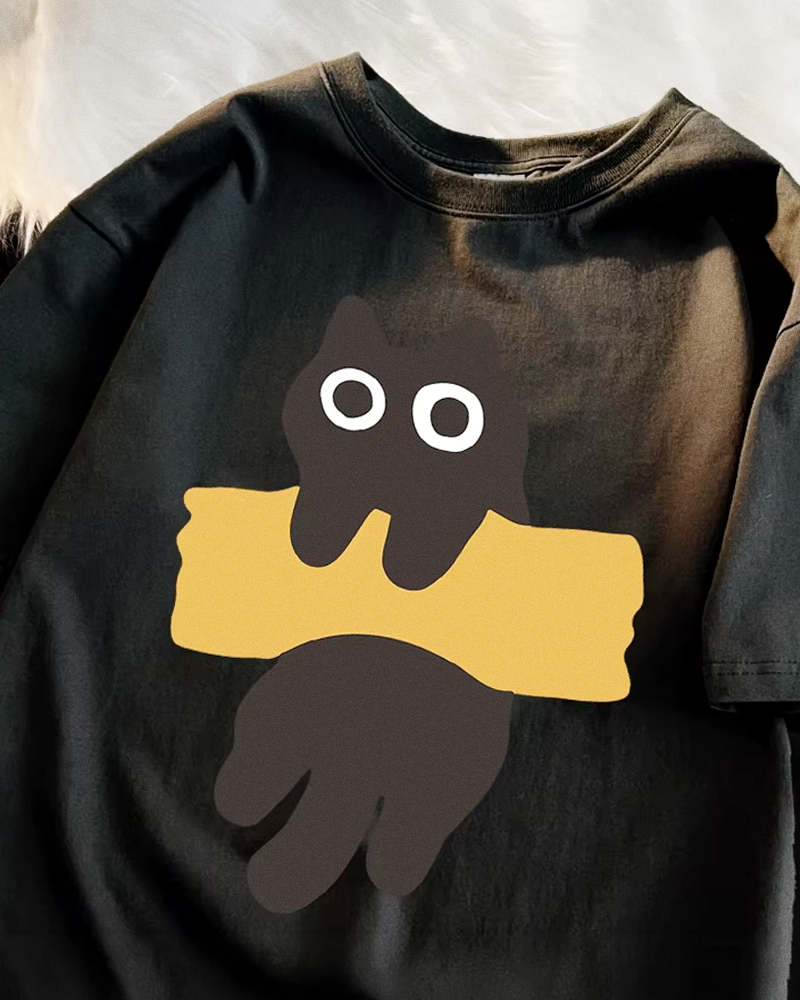 Adhesive Tape Cat Shirt