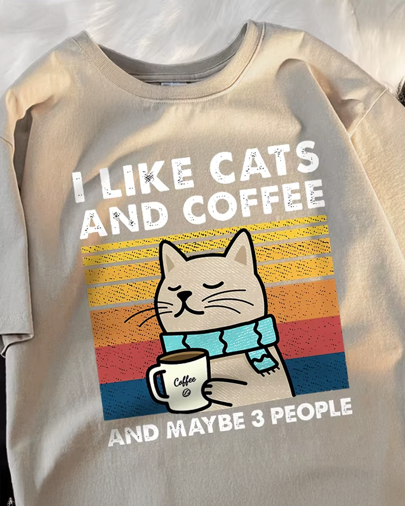 I Like Cats And Coffee Shirt