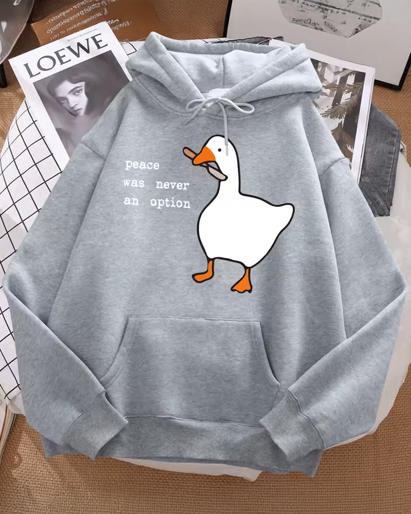 Peace Was Never An Option Goose Hoodie