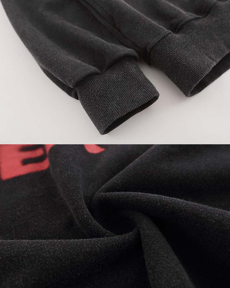 Black And Red Graphic Hoodie