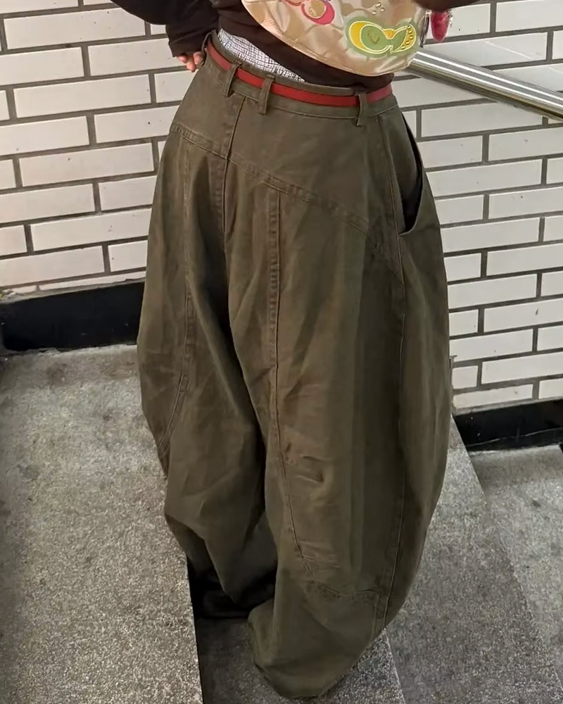 Baggy Khaki Pants Womens