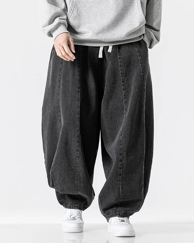 Denim Harem Pants