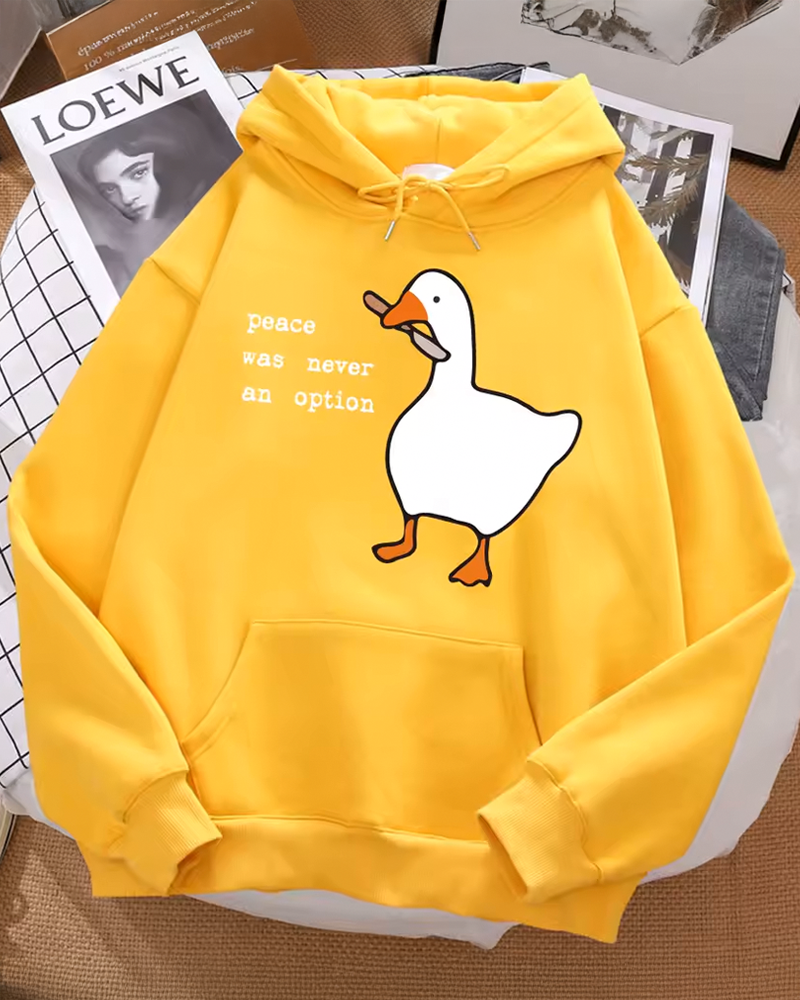 Peace Was Never An Option Goose Hoodie