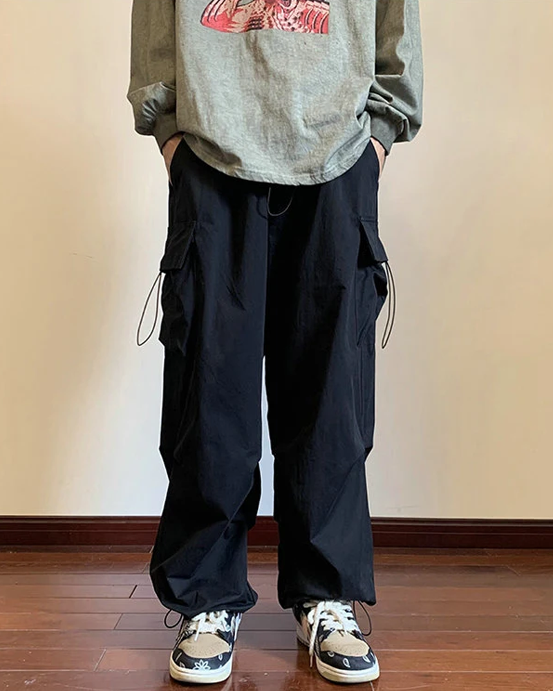Black Baggy Cargo Pants