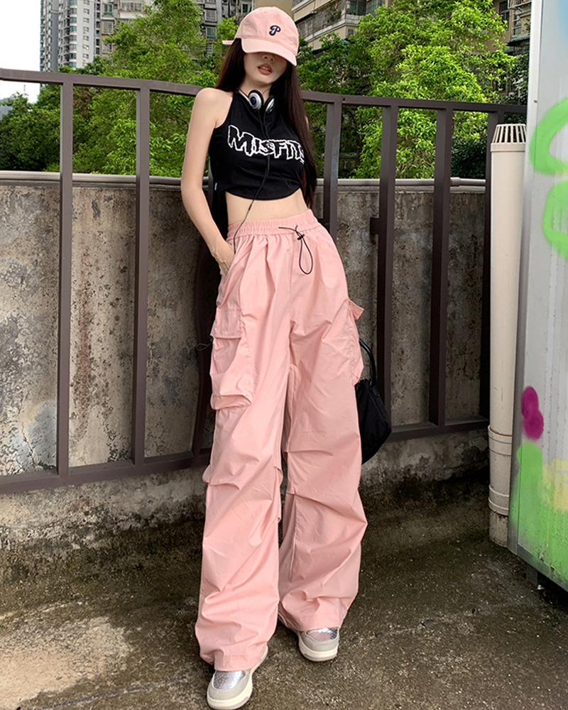 Pink Parachute Pants
