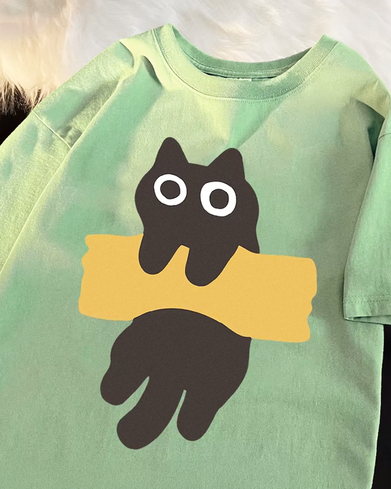 Adhesive Tape Cat Shirt