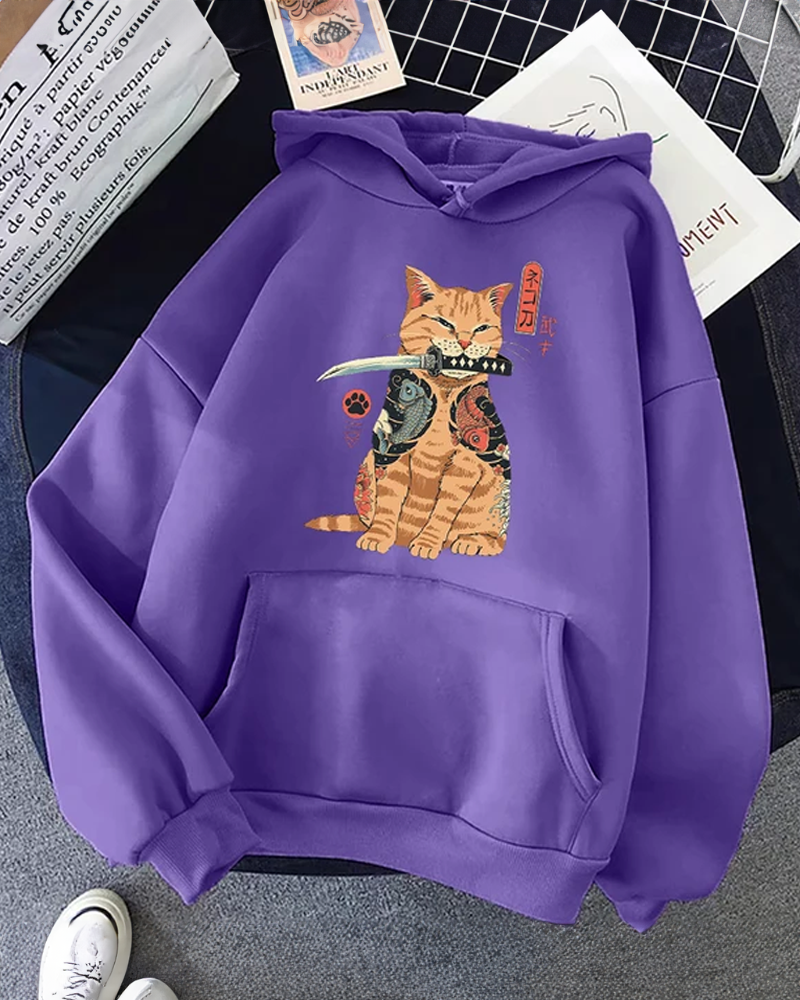 Samurai Cat Hoodie