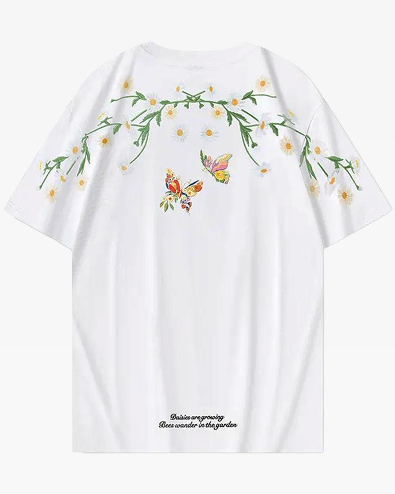 Daisy Embroidered T Shirt