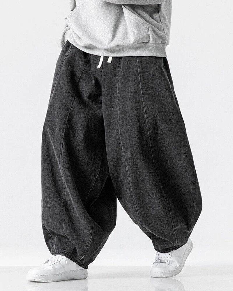 Denim Harem Pants