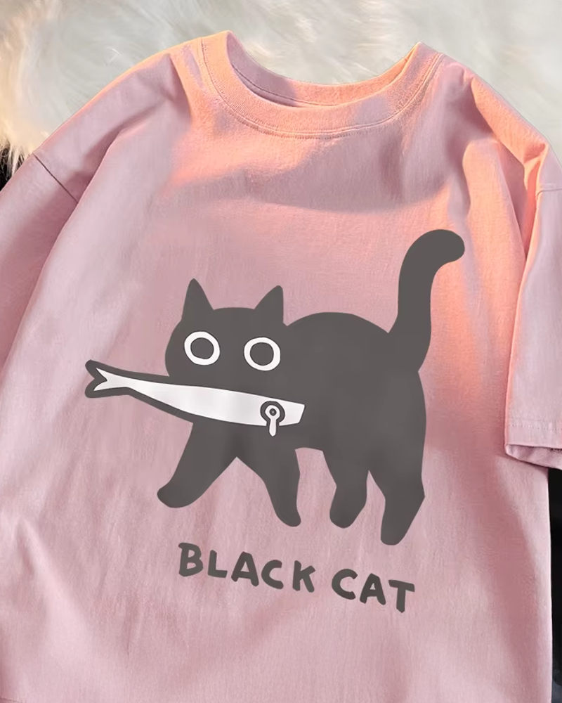 Black Cat T Shirt