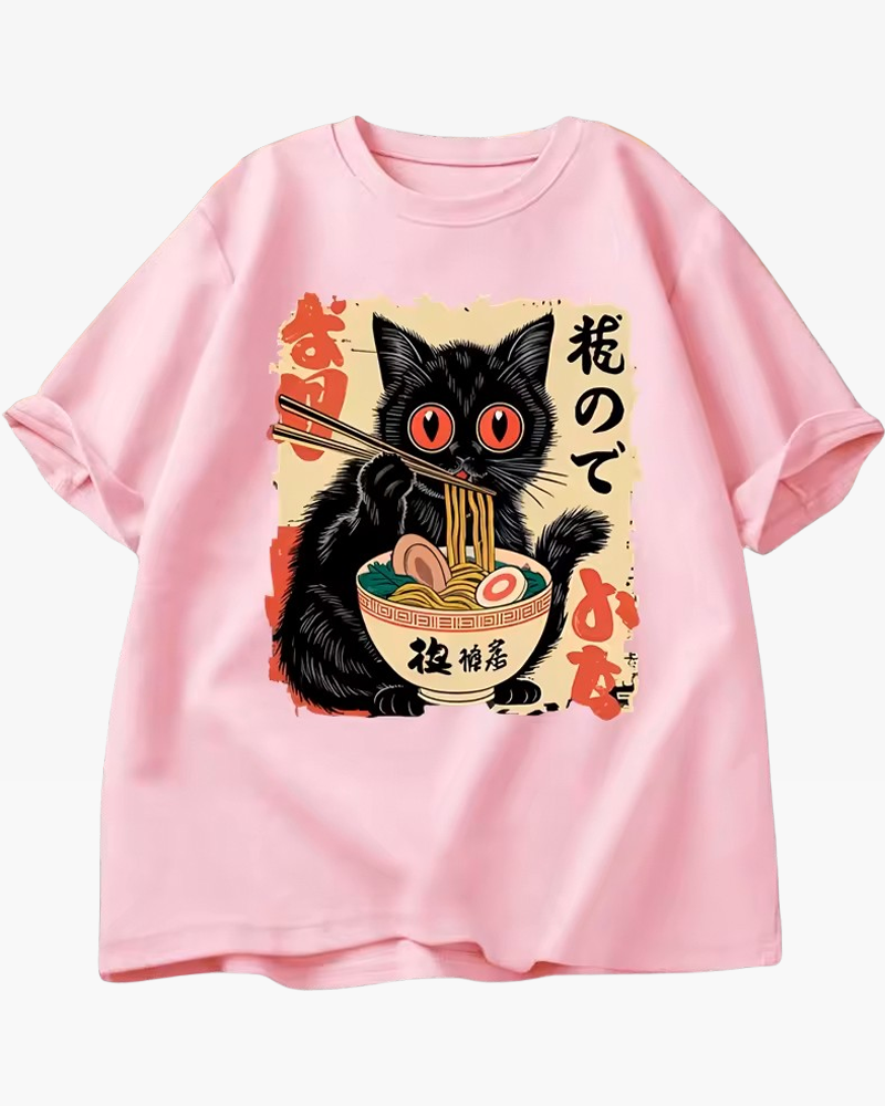 Cat Eating Ramen Shirt