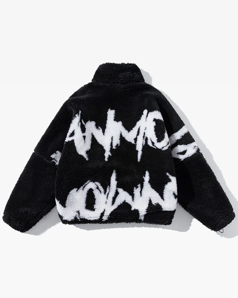 Black And White Fleece Jacket