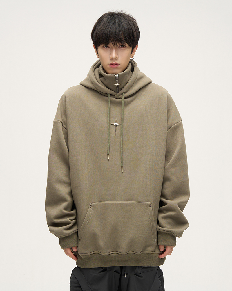 Hoodie High Collar