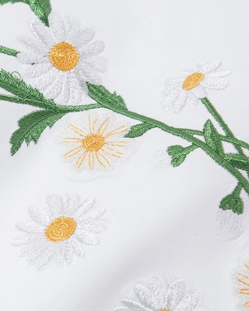 Daisy Embroidered T Shirt