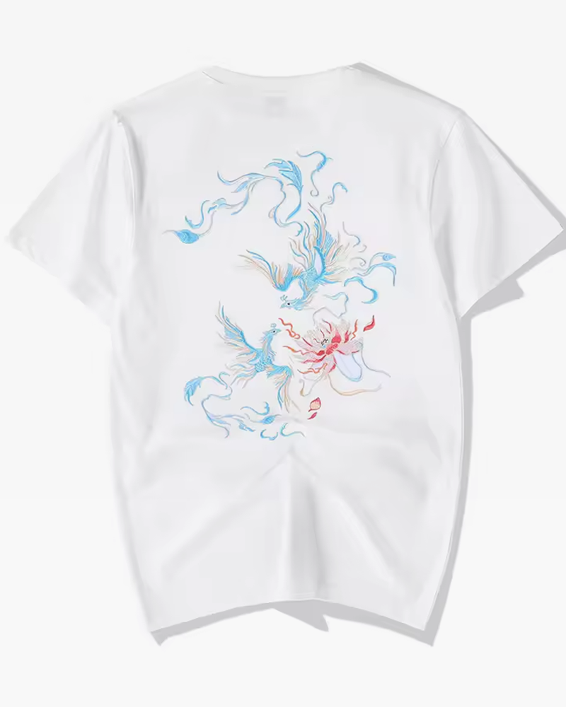 Phoenix Embroidered T Shirt