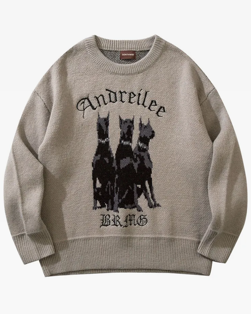 Doberman Print Sweater