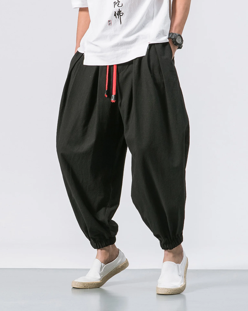 Japanese Harem Pants Men's | Yokai Clothing