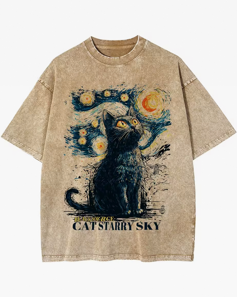 Starry Night Cat Shirt