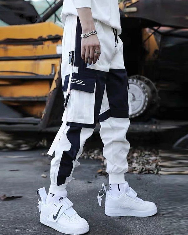 Black And White Cargo Pants