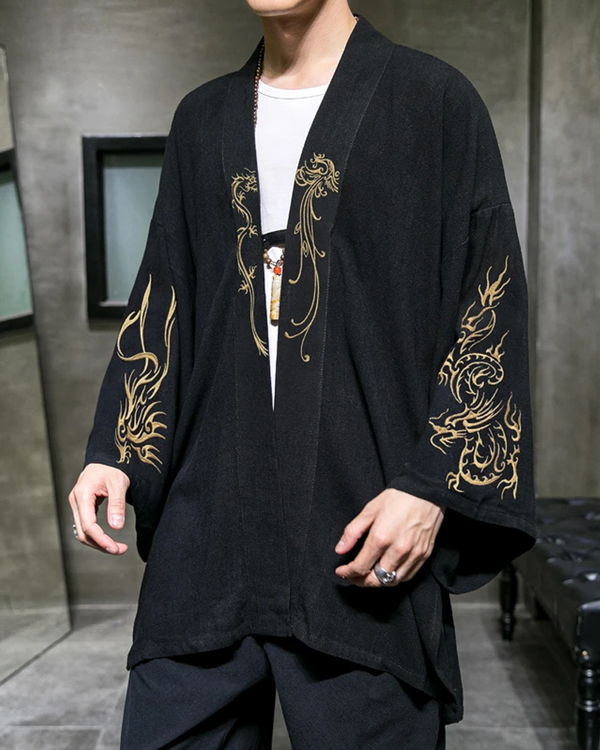 Embroidered Kimono Jacket
