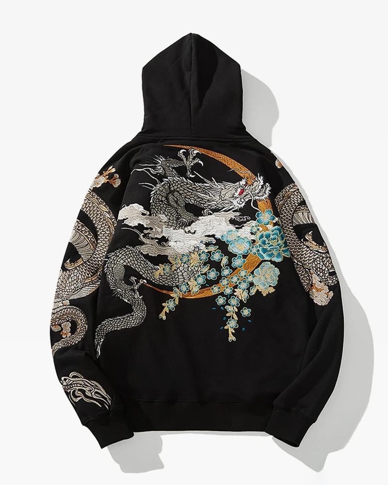 Dragon Embroidered Hoodie