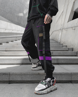 Black And Purple Cargo Pants