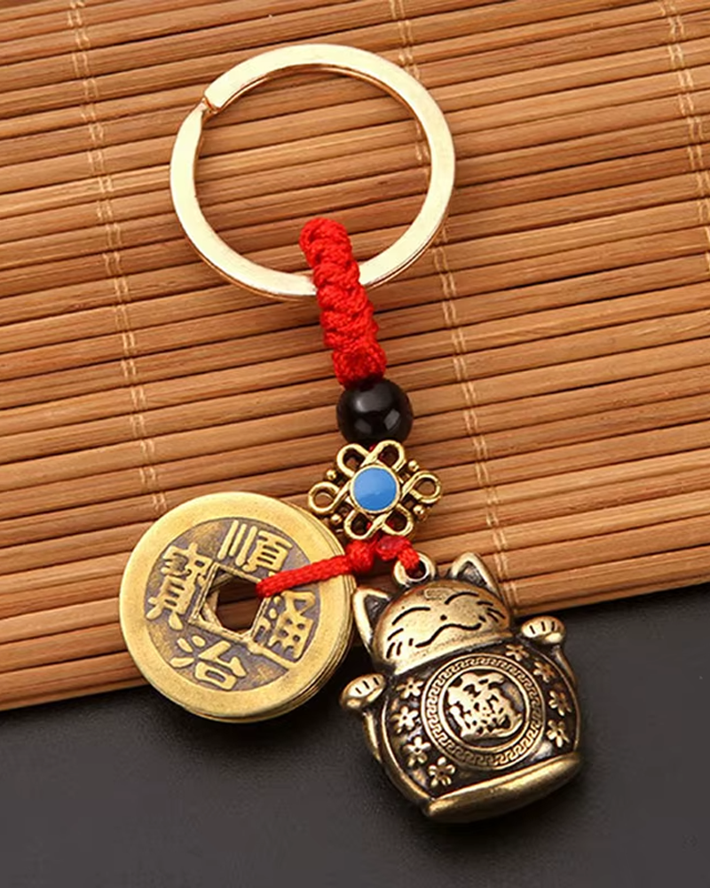 Japanese Lucky Cat Keychain
